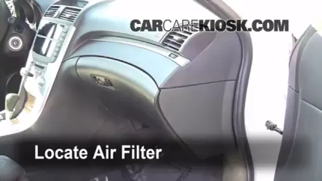 2007 Acura TL 3.2L V6 Filtro de aire (interior) Cambio